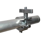 ProX Aluminum Pro M10 O-Clamp with Big Wing rear panel showing mounting hardware and load capacity specifications