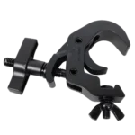 ProX aluminum self-locking M10 clamp with large wing knob, black finish, truss tube mounting hardware