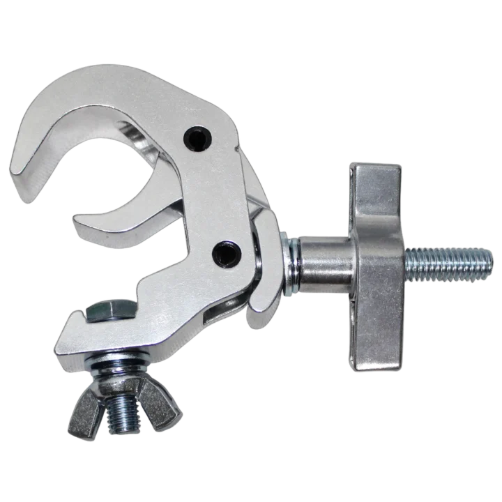 ProX aluminum self-locking M10 clamp with big wing knob for 2-inch truss tube, front view