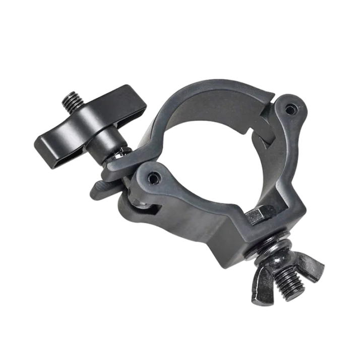 ProX aluminum slim M10 O-clamp with big wing knob for 2 inch truss tube, black finish