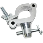 ProX aluminum truss clamp mounted on 2-inch truss tube in professional rigging application setup