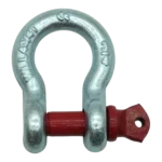 ProX 3/4 ton galvanized screw pin anchor U shackle with 0.75 inch pin diameter front view