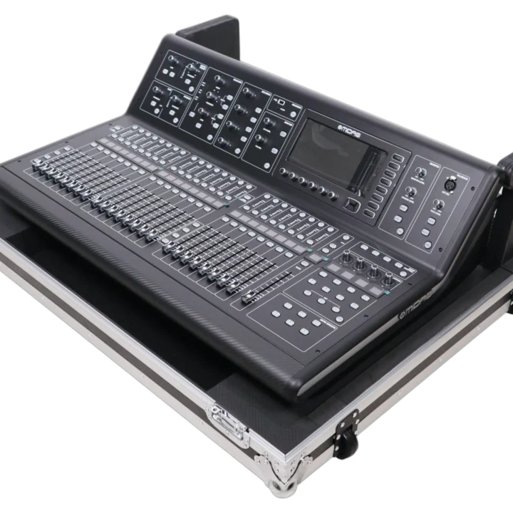 ProX ATA-300 flight case with wheels for Midas M32 digital mixer console, front view