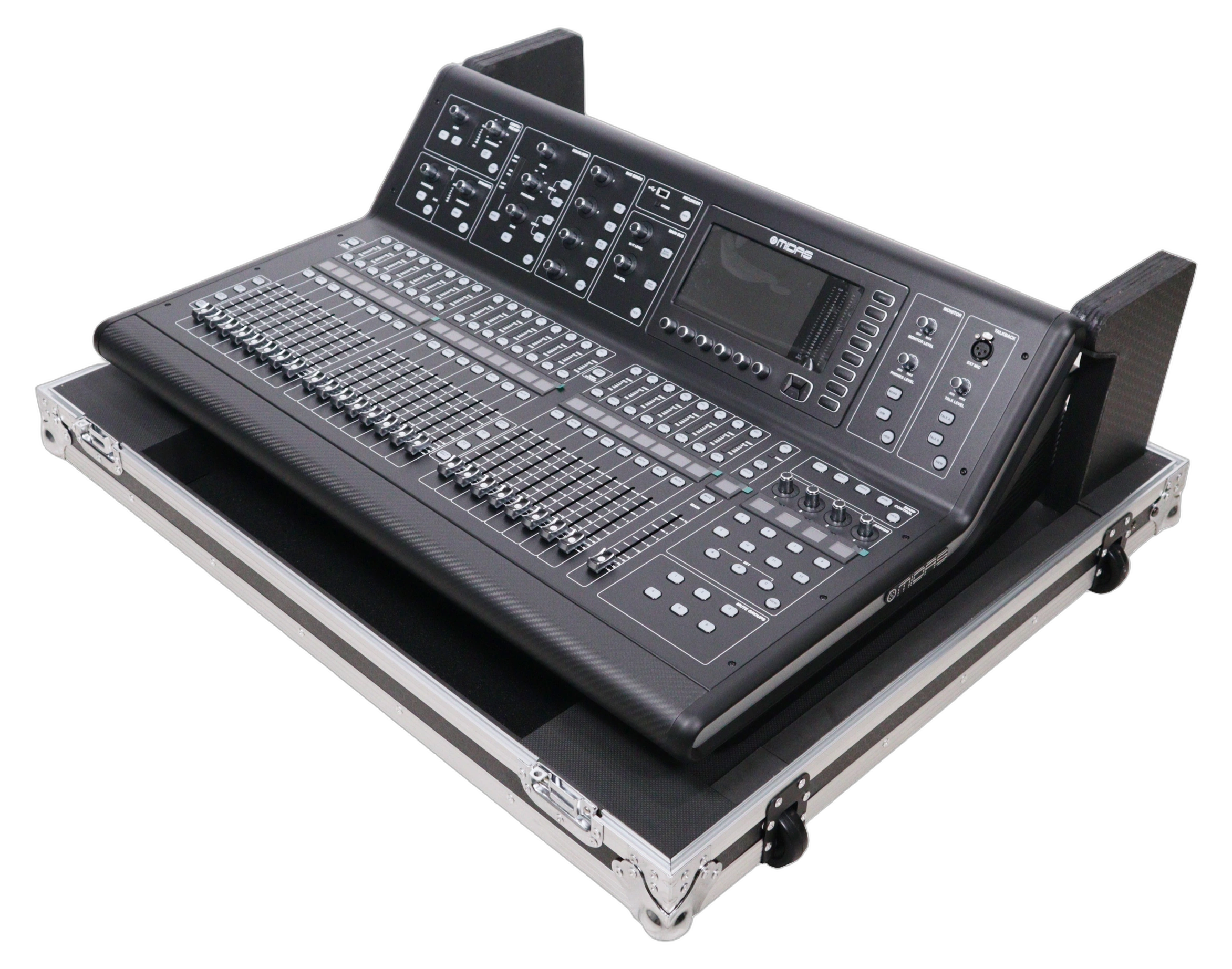 ProX ATA-300 Flight Case Midas M32 Mixer Console ProX ATA-300 flight case with wheels for Midas M32 digital mixer console, front view