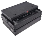 ProX ATA flight case for Pioneer DDJ-REV1 DJ controller showing rear panel connections and cable management