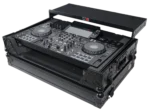 ProX ATA style DJ controller case with integrated laptop shelf and wheel detail for Pioneer DDJ-REV5