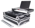 ProX ATA flight road case for Pioneer DDJ-FLX4 DJ controller with integrated laptop shelf and latches