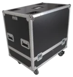 ProX ATA flight case designed for dual QSC KC12 subwoofers, showing protective transport setup