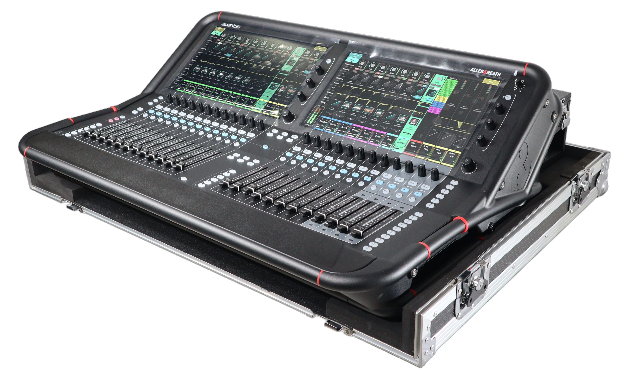 ProX ATA Flight Case Allen Heath AVANTIS Mixer ProX ATA flight case for Allen & Heath AVANTIS digital audio mixer with doghouse compartment and caster wheels