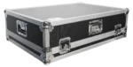 ProX ATA flight case for Allen & Heath QU-32 digital mixer with low profile wheels in professional studio setting