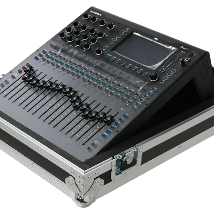 ProX ATA flight case for Allen & Heath QU5 digital audio mixer console, front view