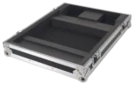 ProX ATA flight case for Allen & Heath QU5 digital mixer showing rear panel connectors and cable management