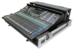 ProX ATA digital audio mixer flight case for Allen & Heath SQ5 console with doghouse compartment and caster wheels