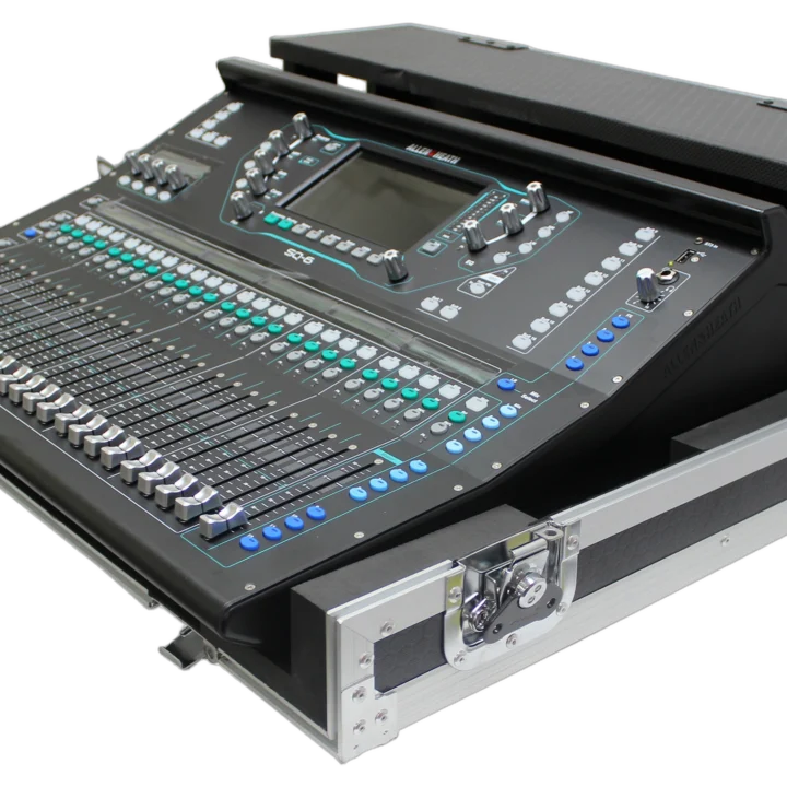 ProX ATA flight case for Allen & Heath SQ7 digital audio mixer console with doghouse compartment and caster wheels