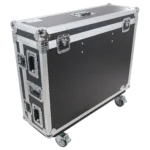 ProX ATA flight case for Behringer WING digital mixer with doghouse compartment and caster wheels dimensional diagram