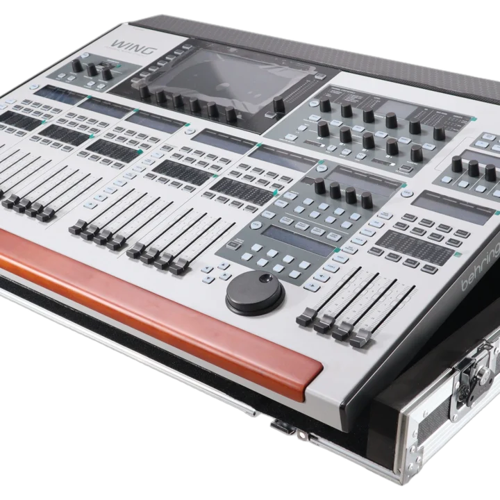 ProX ATA flight case for Behringer WING digital audio mixer with doghouse compartment and caster wheels