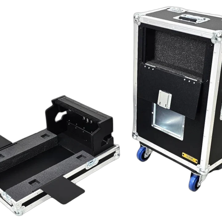 ProX ATA flight case for Behringer WING compact digital audio mixer with doghouse compartment and caster wheels