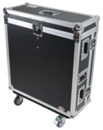 ProX ATA flight case for Behringer X32 Compact mixer with doghouse compartment dimensional diagram and specifications