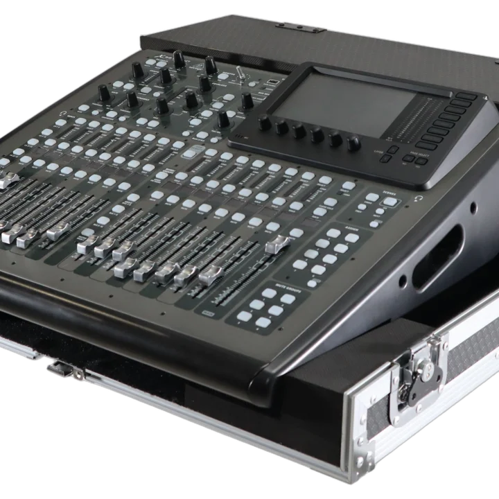 ProX ATA flight case for Behringer X32 Compact digital mixer with doghouse compartment and caster wheels