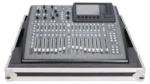ProX ATA flight case for Behringer X32 Compact mixer showing rear panel connections and cable management