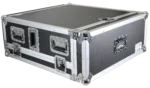 ProX ATA flight case for Behringer X32 Compact mixer with doghouse compartment and caster wheels dimensional specifications diagram