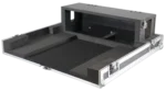 ProX ATA flight case for Behringer X32 Compact mixer showing doghouse compartment detail and reinforced construction