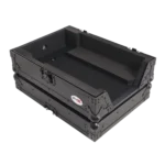 ProX black ATA flight case protecting Pioneer AlphaTheta CDJ-3000X DJ media player in professional studio setup