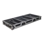 ProX ATA flight case with wheels, designed for Pioneer CDJ 3000 and DJM A9 mixer, detail view of latch mechanism