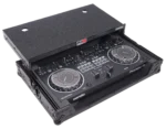 ProX ATA flight case for Pioneer DDJ-REV1 DJ controller showing laptop shelf and latch detail