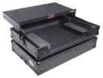 ProX ATA flight case for Pioneer DDJ-REV1 DJ controller with laptop shelf dimensional diagram specifications
