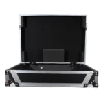 ProX ATA flight case for Denon PRIME 4 DJ controller with dimensional measurements and specifications diagram