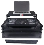 ProX ATA flight case for Pioneer DDJ-FLX4 DJ controller with integrated laptop shelf and black finish