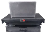 ProX ATA flight case for Pioneer DDJ-FLX4 DJ controller with integrated laptop shelf and black finish