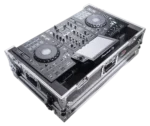 ProX ATA flight case for Pioneer DDJ-REV5 XDJ-RX3 DJ controller with wheels and 1U rack space, side profile view