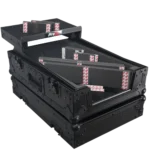 ProX ATA flight case with sliding laptop shelf dimensional specifications and measurements diagram