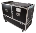 ProX ATA flight case with dual LD Systems Maui 44G2 speaker array compartments and reinforced hardware detail
