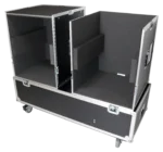 ProX ATA flight case configured with two LD Systems Maui 44G2 compact speaker arrays and subwoofers installed