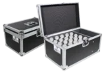 ProX ATA flight case with foam interior designed for 20 wireless and wired microphones with additional storage compartments