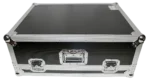 ProX ATA flight case for Midas 32R digital audio mixer showing rear panel connections and cable management