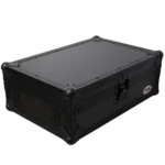 ProX ATA flight case interior mixer compartment with protective foam padding and cable management