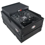 ProX ATA flight style road case with sliding laptop shelf, side profile view showing rugged construction
