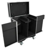 ProX ATA flight case designed for two large moving head lighting fixtures with heavy-duty casters