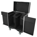 ProX ATA flight case designed for two large moving head lighting fixtures with heavy-duty casters