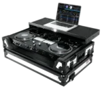 ProX ATA flight case for Pioneer DDJ-REV7 DJ controller with laptop shelf and wheels, white and black