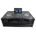 ProX ATA flight case for Pioneer PRIME 4 MK2 DJ controller with wheels and rack space in use