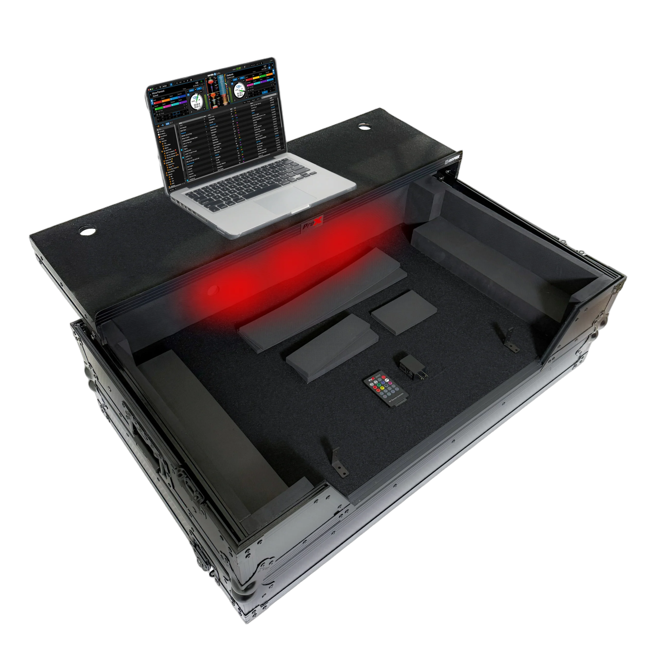 ProX ATA Flight Case Pioneer XDJ-AZ DJ Controller ProX ATA flight case for Pioneer XDJ-AZ DJ controller with laptop shelf, wheels, and LED lighting