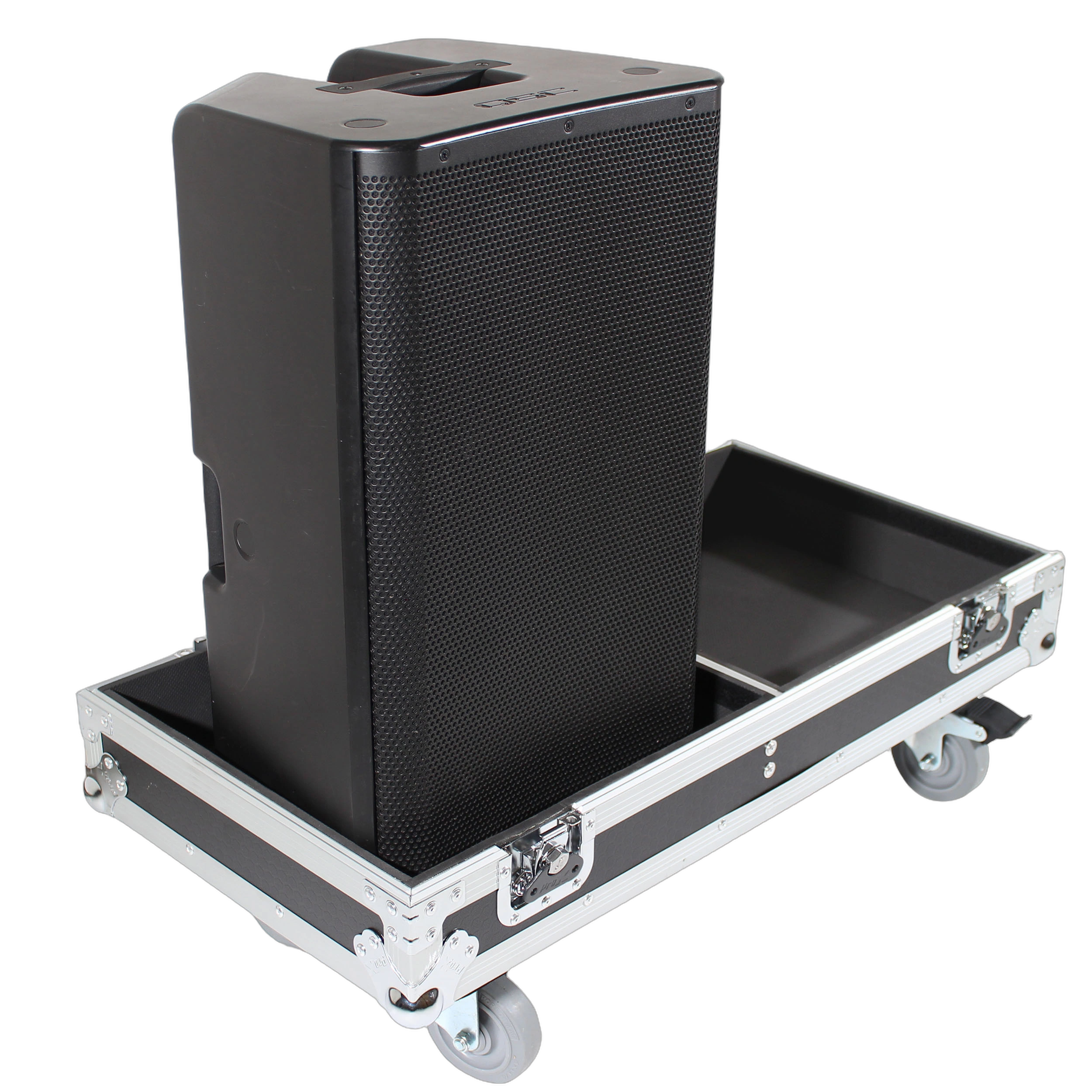 ProX ATA Flight Case QSC K12 Speakers Interior ProX ATA style flight case interior with foam padding designed for two QSC K12 or K12.2 speakers