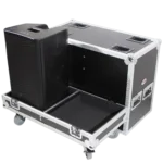 ProX ATA style flight case rear panel with handles and protective latches for QSC K12 speakers