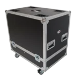 ProX ATA flight case for QSC KC12 subwoofer with dimensional specifications diagram