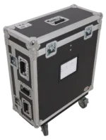 ProX ATA flight case for Allen & Heath QU6 digital audio mixer with dimensional specifications and doghouse compartment layout